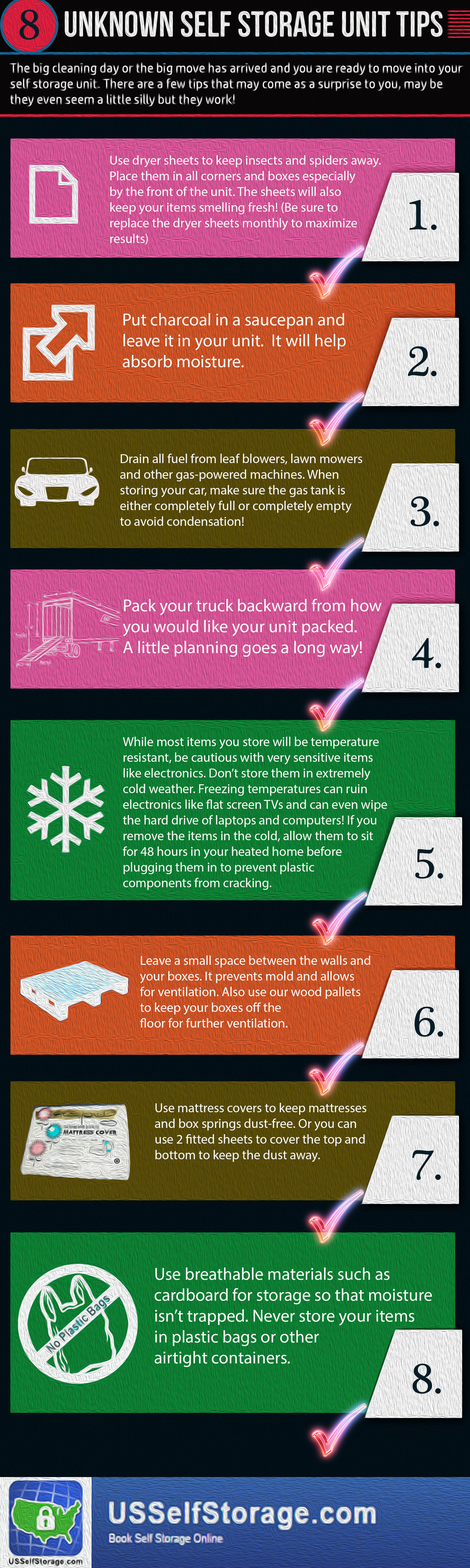 Unknown Self Storage Tips Infographic