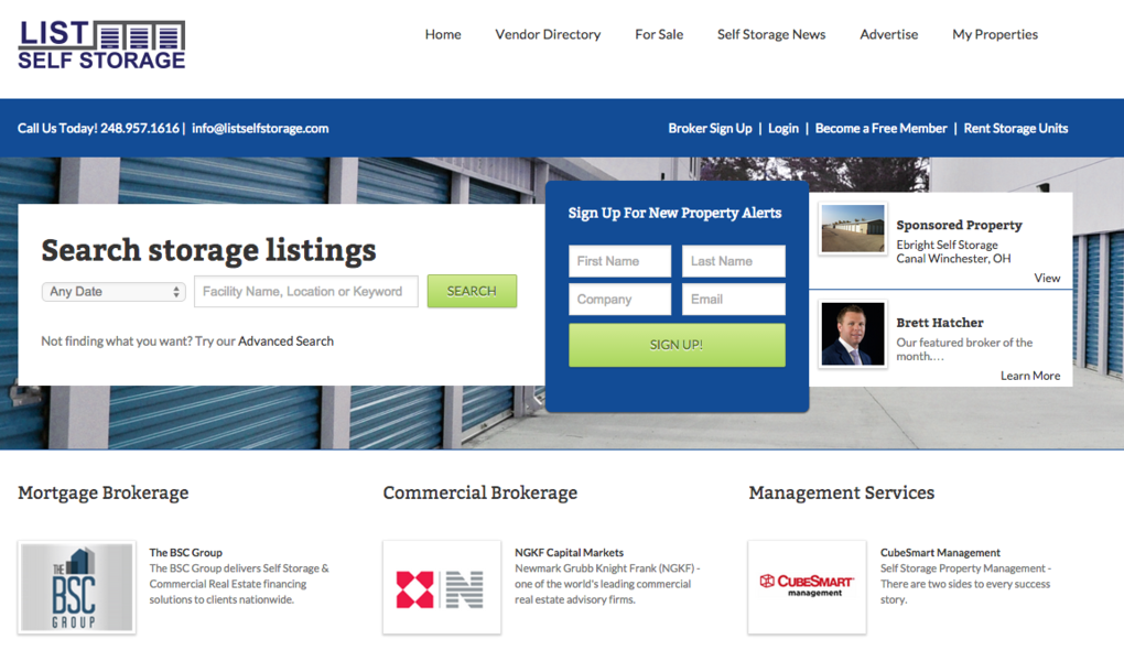 List Self Storage Launches Website for Self Storage Property Sales List Self Storage Launches Website for Self Storage Property Sales
